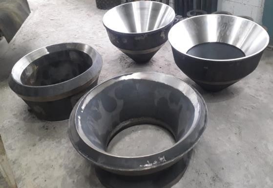 Machined cone crusher bowls